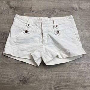 Denim Shorts Women's 9  White Y2K  Beach 32x3